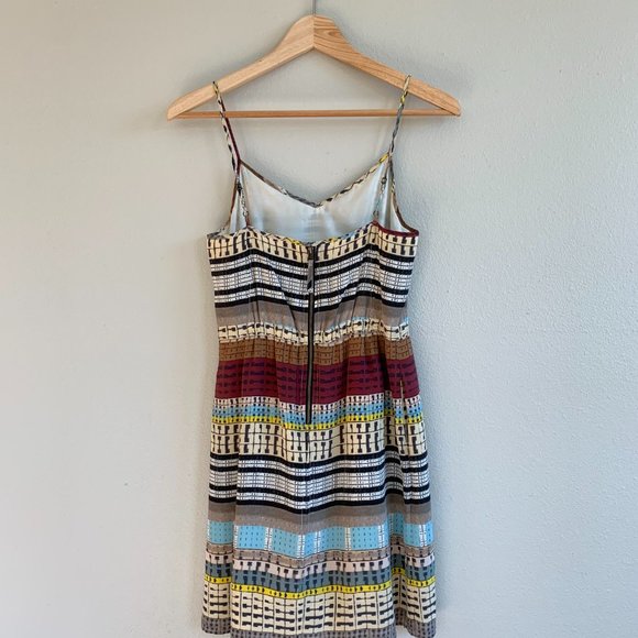 Madewell Broadway & Broome Silk Cami Dress Size 2 Multicolored Pattern Lined - Picture 2 of 5